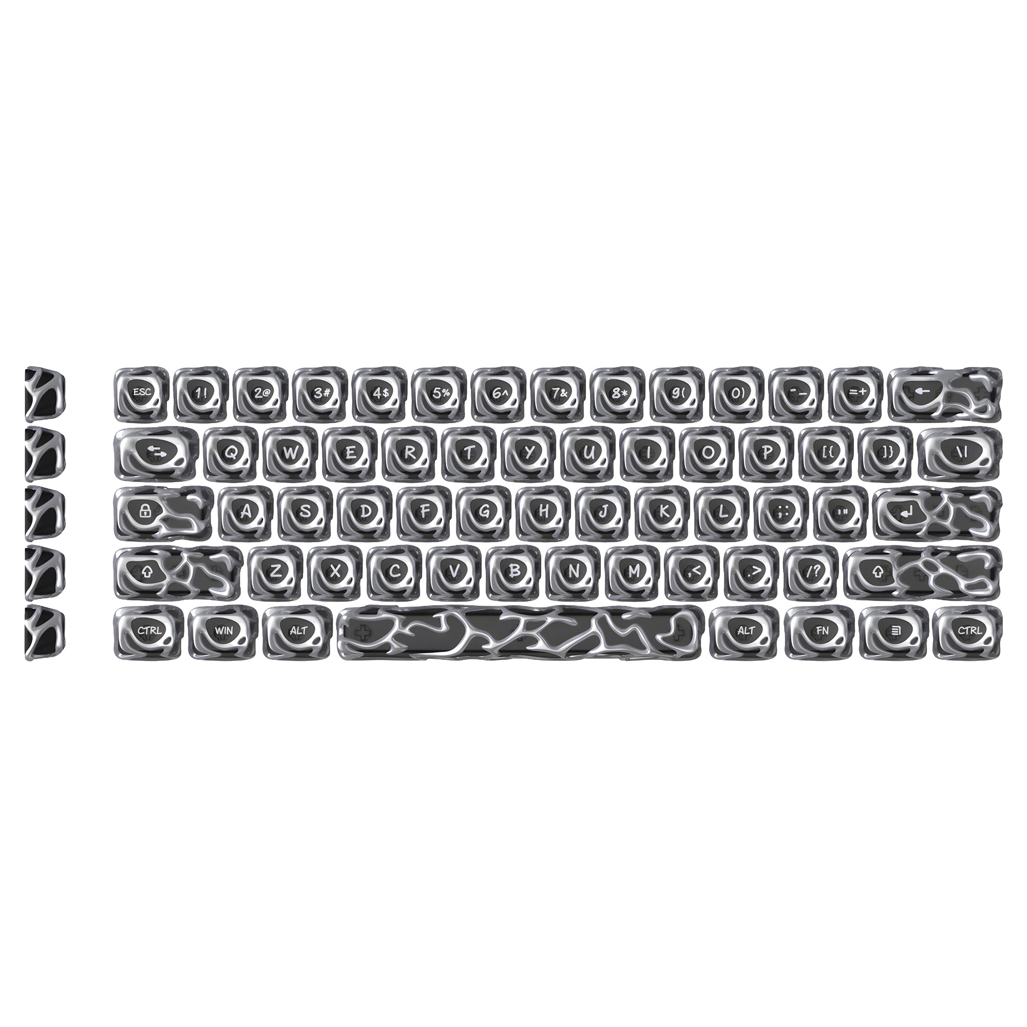 XVX Venom Themed Liquid Metallic ABS+PC Keycap Set