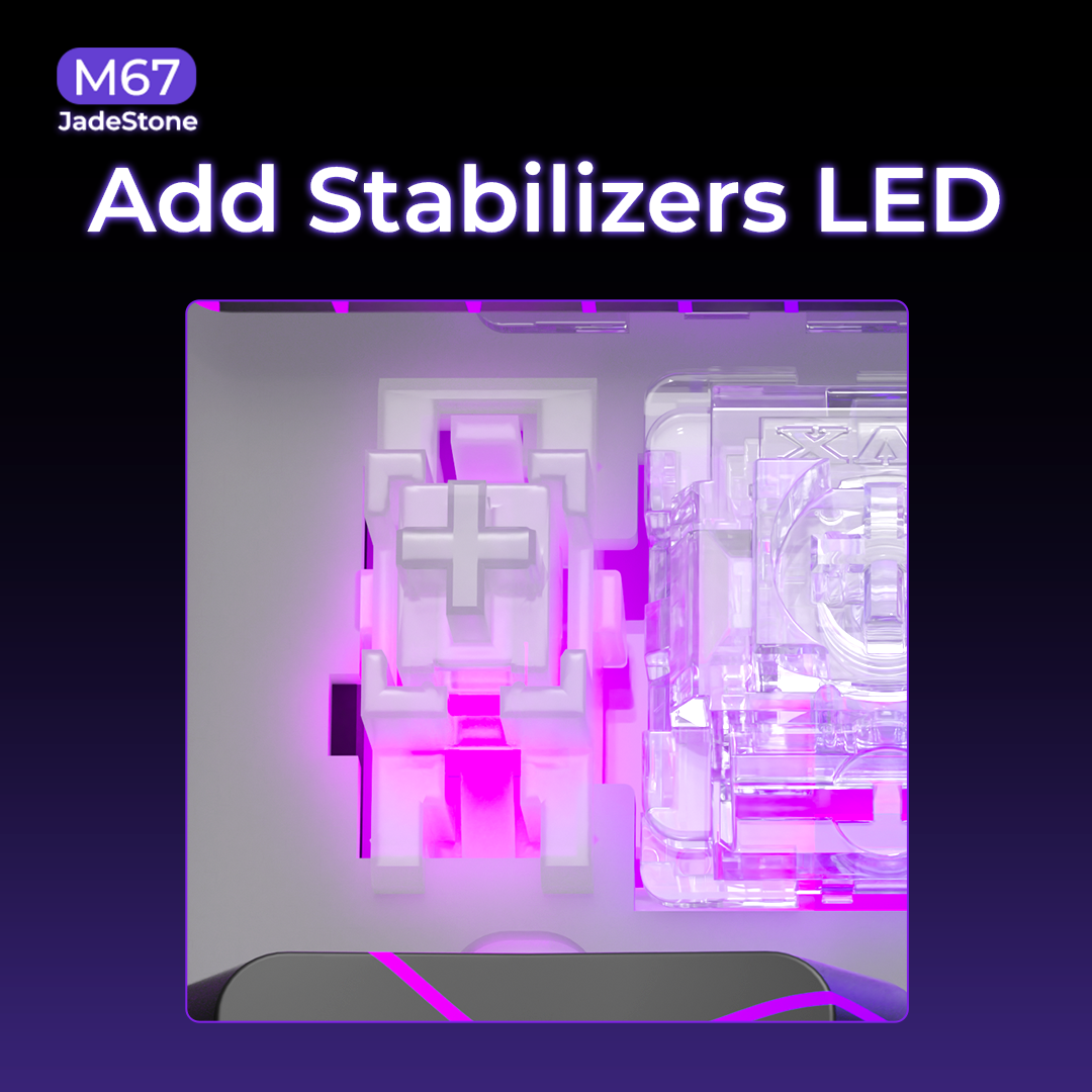 XVX M67 JadeStone VIA Tri-Mode Mechanical Keyboard with IMD-Tech Keycaps (Interstellar Black)