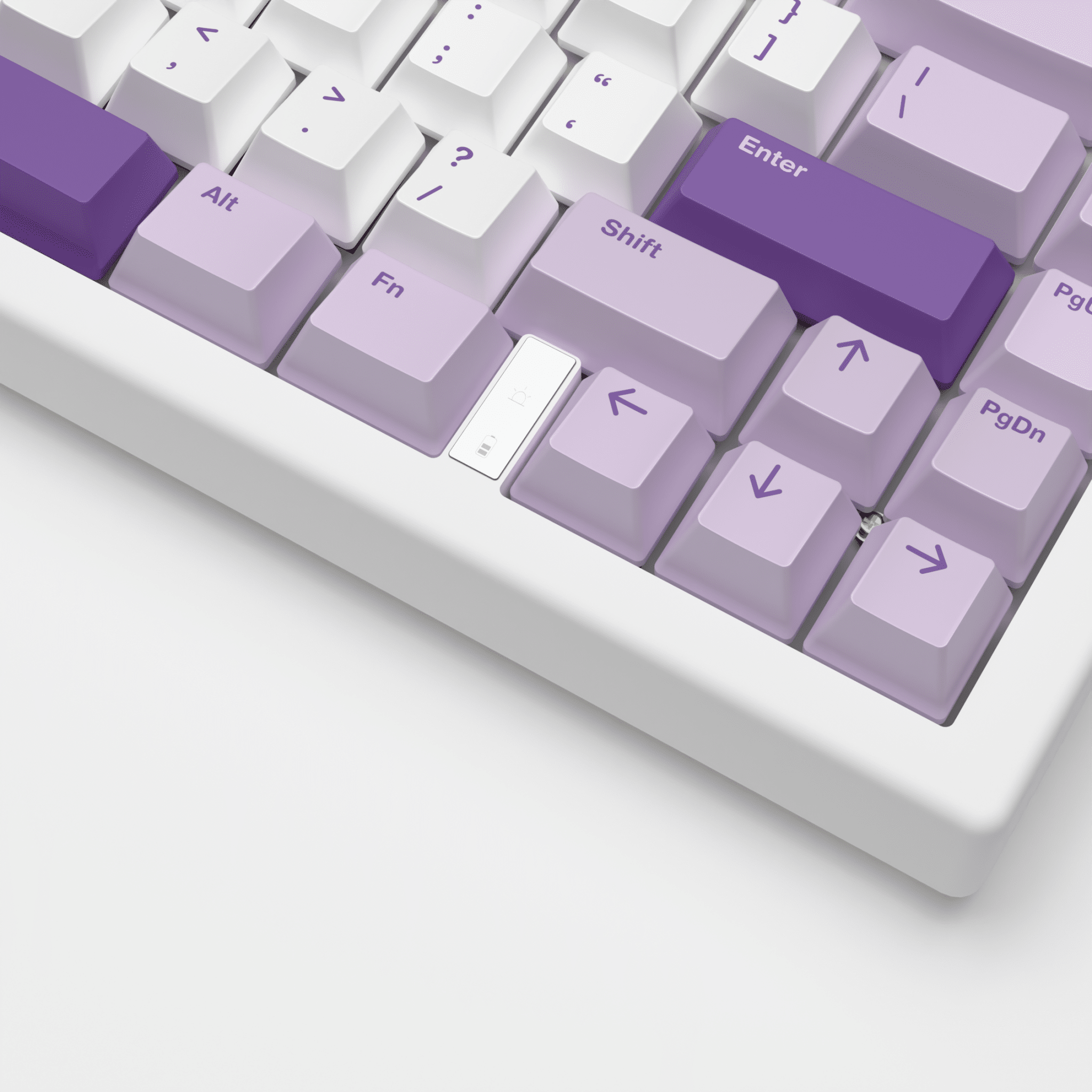 Lavender Design Keycaps and Mechanical Keyboard